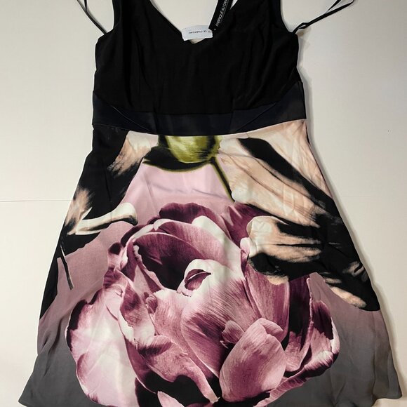 NWT Le Chateau Women’s Sleeveless Midi Dress Black Purple Pink Floral Size XL - Picture 10 of 11